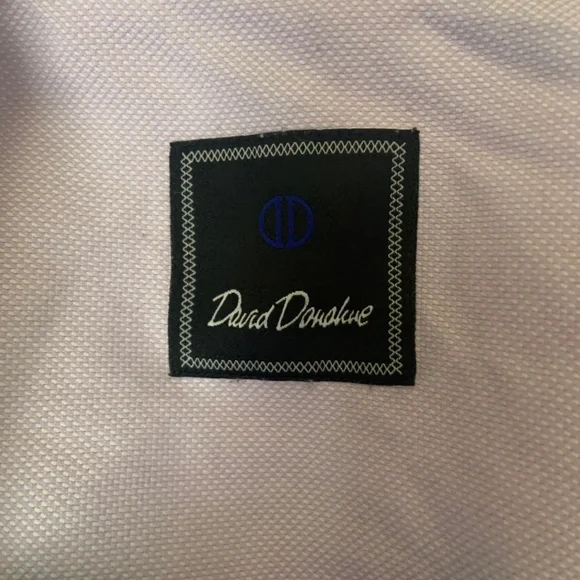 Lot-2 Mens 18 34/35 Dress Shirts XXL Wrinkle David Donahue & Robert Talbott